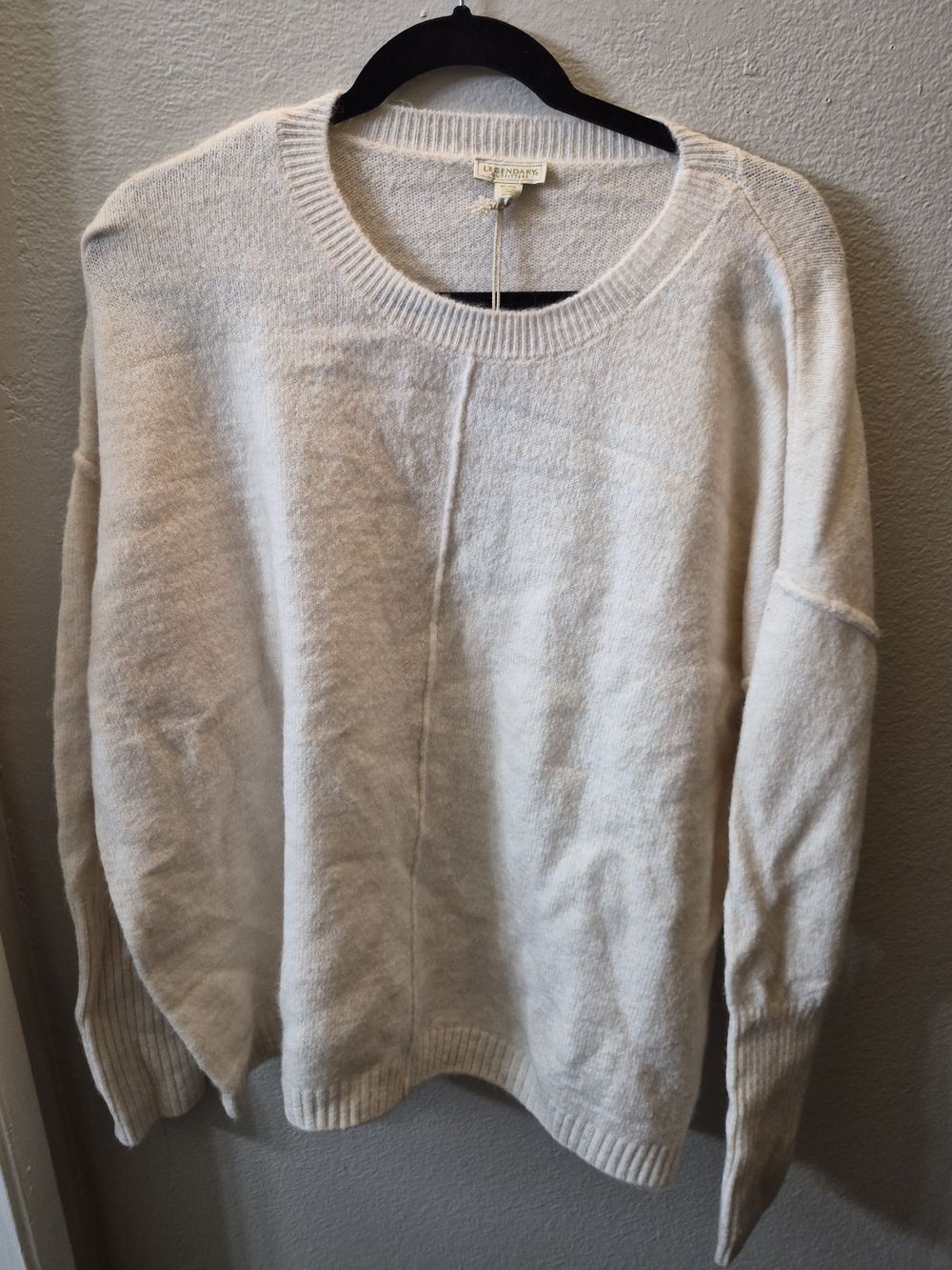 Cream Scoop Neck Sweater - Lightweight Cozy Knit